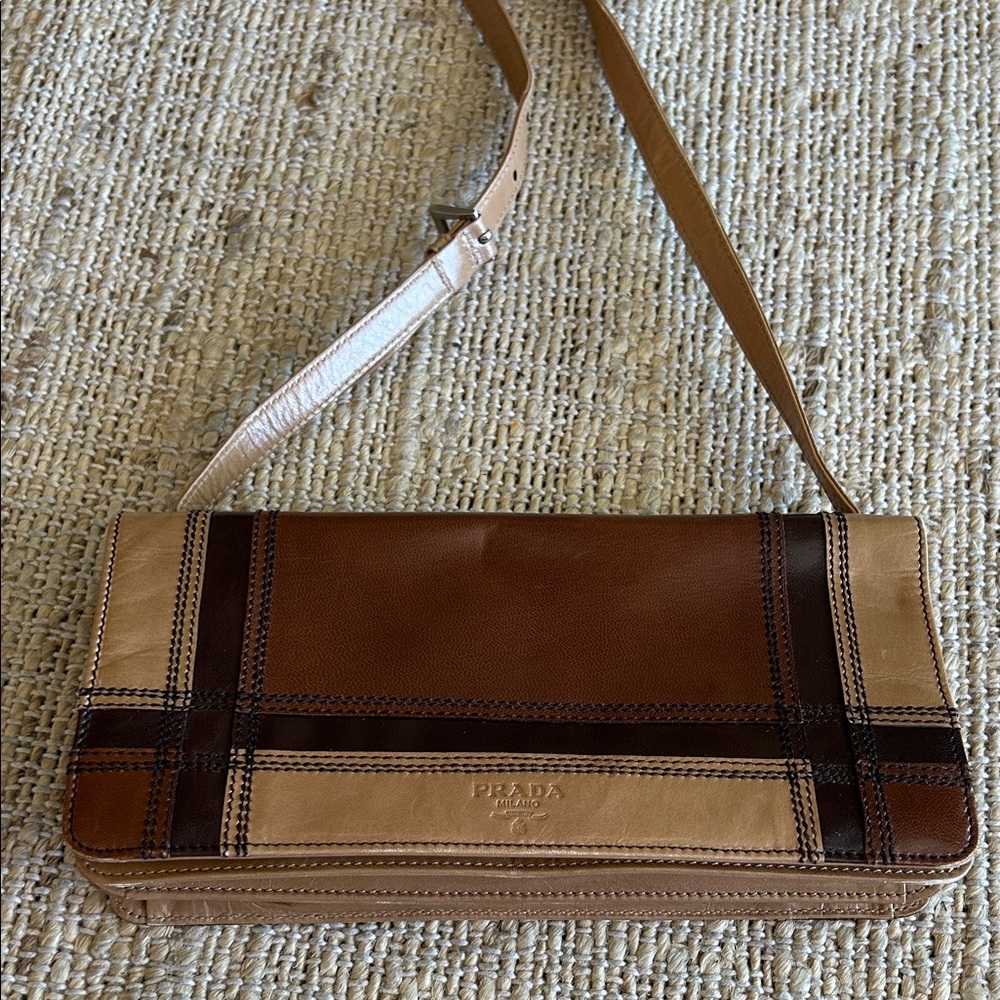 Prada Leather Bag in Brown and Tan - Picture 13 of 14